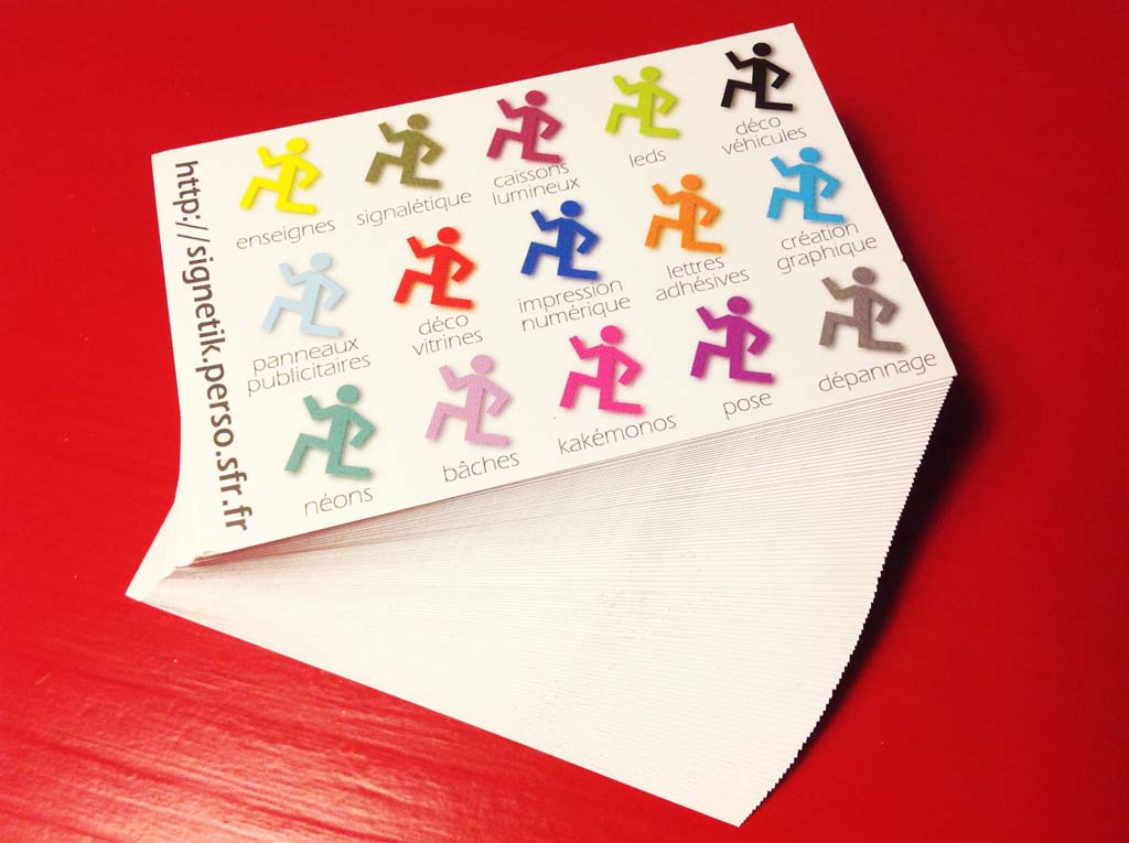 Verso carte de visite crée par sign'ETIK, votre agence de création graphique