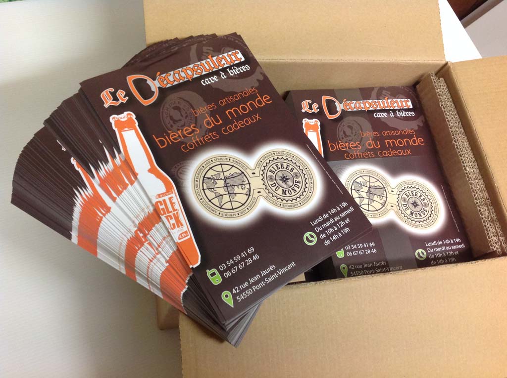 Création graphique de flyers et prospectus pour démarrage d'activités et opérations commerciales à Nancy près de Vandoeuvre en Lorraine 54